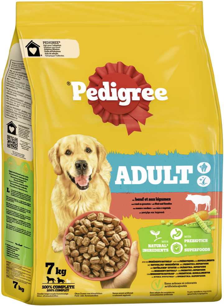 Pedigree Hunde-Trockenfutter Adult mit Rind und Gemüse